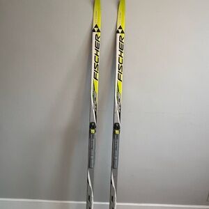 Fischer Kids Cross-Country Skis - Yellow and Gray
